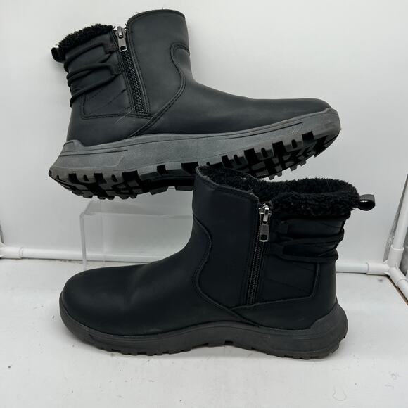 Eddie Bauer Boots Womens 9 Siren Insulated Winter Black Zip - Picture 2 of 8